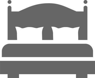 Yatağa. Web simgesi basit illüstrasyon