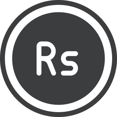Rupi para birimi web simgesi, basit vektör illüstrasyonu 