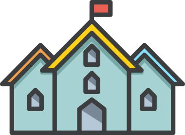 Ev. Web simgesi basit illüstrasyon