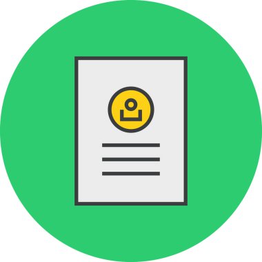 Bir belge dosya simgesinin vektör illüstrasyonu 