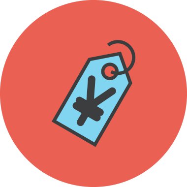 yen para birimi web simgesi, basit vektör illüstrasyonu