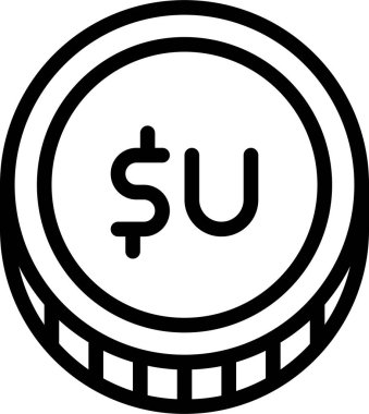 Peso para birimi web simgesi vektör çizimi 