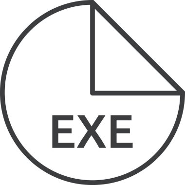 exe dosya biçiminin vektör illüstrasyonu