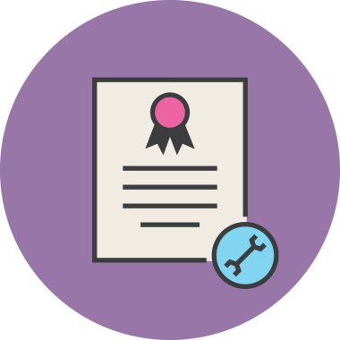 Bir belge dosya simgesinin vektör illüstrasyonu 