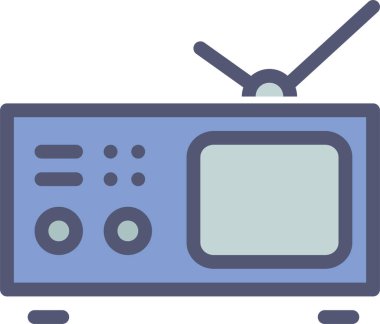 Televizyon. Web simgesi basit illüstrasyon