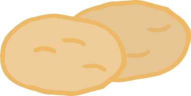 Ekmek. Web simgesi basit illüstrasyon