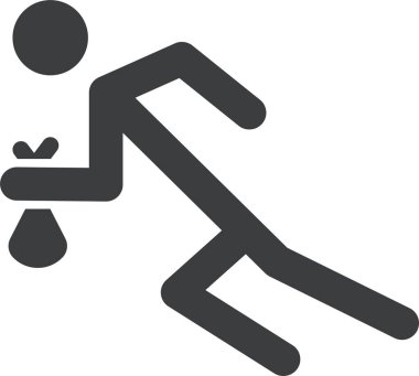 Robber Web simgesi, vektör illüstrasyonunu basitleştir