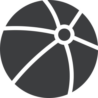 Voleybol web simgesi, basit vektör illüstrasyonu