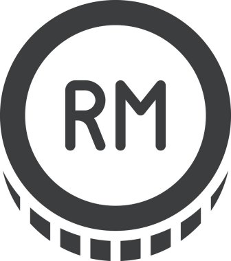 ringgit Malezya para vektör simgesi, modern illüstrasyon