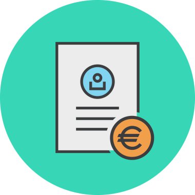 Bir belge dosya simgesinin vektör illüstrasyonu 