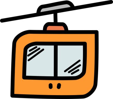 Teleferik. Web simgesi basit illüstrasyon