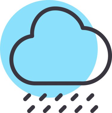 Bulut. Web simgesi basit illüstrasyon