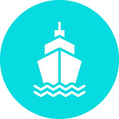 Gemi simgesi vektör illüstrasyonu