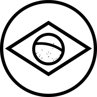 Brezilya ülke bayrağı, vektör illüstrasyonu