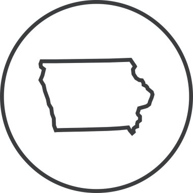 iowa durum haritası vektör illüstrasyonu