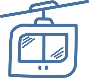 Teleferik. Web simgesi basit illüstrasyon