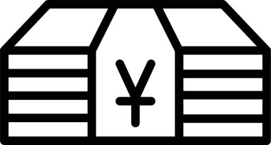 Yuan parası. Web simgesi basit illüstrasyon