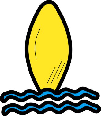 Sörf web simgesi basit illüstrasyon