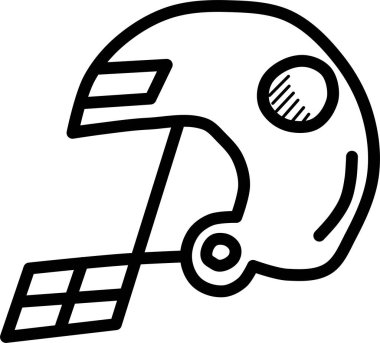 Ragbi kaskı. Web simgesi basit tasarım