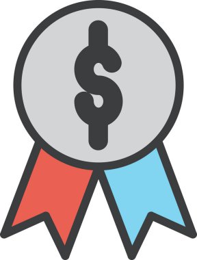 Dolar. Web simgesi basit illüstrasyon