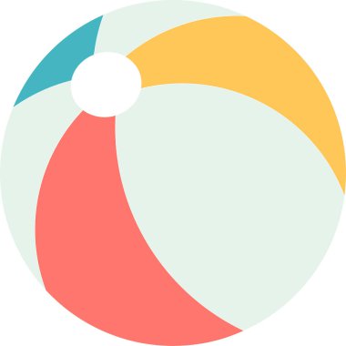 Voleybol web simgesi, basit vektör illüstrasyonu