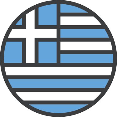 Yunan ülke bayrağı, vektör illüstrasyonu 