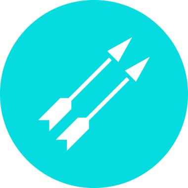 okçuluk web simgesi, basit vektör illüstrasyonu 