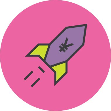 yen para birimi web simgesi, basit vektör illüstrasyonu