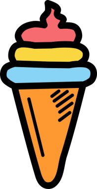 Dondurma. vektör illüstrasyonu 