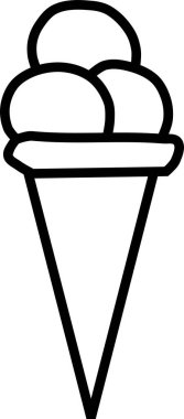 Dondurma. vektör illüstrasyonu 