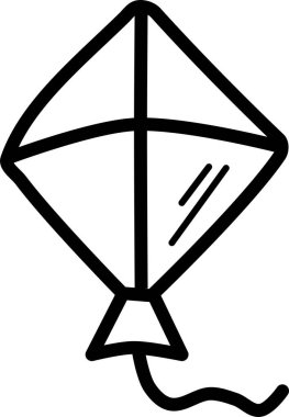 Uçurtma web simgesi, basit vektör illüstrasyonu