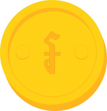 Altın sikke web simgesi basit illüstrasyon 