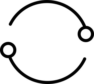 Geri dönüşüm web simgesi, basit vektör illüstrasyonu