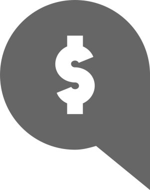 Dolar. Web simgesi basit illüstrasyon