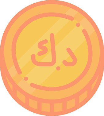 dinar. Web simgesi vektör illüstrasyonu