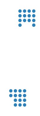 soyut mavi noktalar logo tasarım vektör şablonu