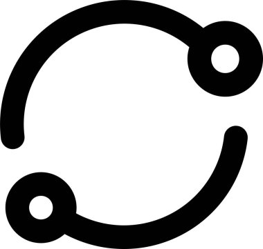 Geri dönüşüm web simgesi, basit vektör illüstrasyonu