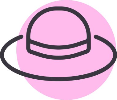 Şapka. Web simgesi basit illüstrasyon