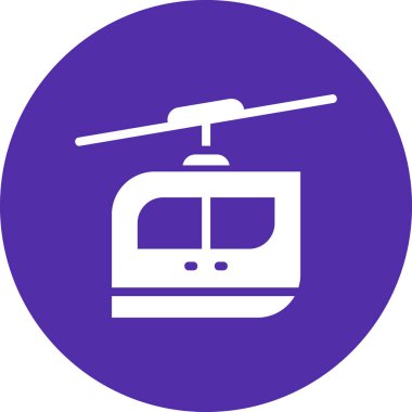 Bir helikopter simgesinin vektör illüstrasyonu