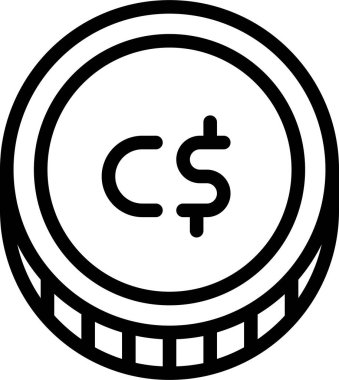 Kanada Doları. Web simgesi vektör illüstrasyonu