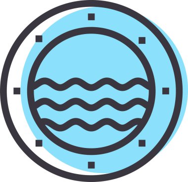 Su. Web simgesi basit illüstrasyon