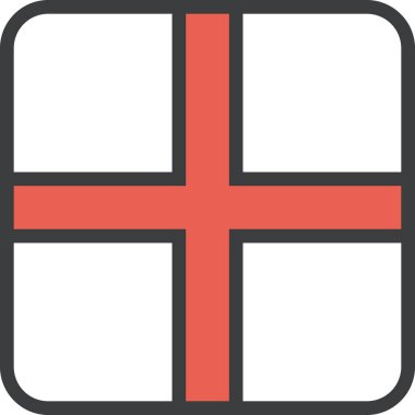 İngiltere bayrağı, vektör illüstrasyonu 