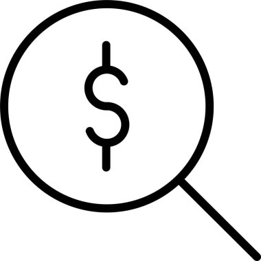 arama web simgesi, basit vektör illüstrasyonu