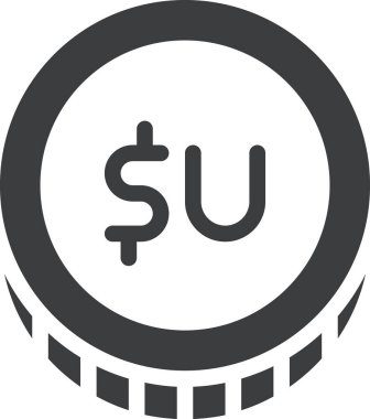 Peso para birimi web simgesi vektör çizimi 