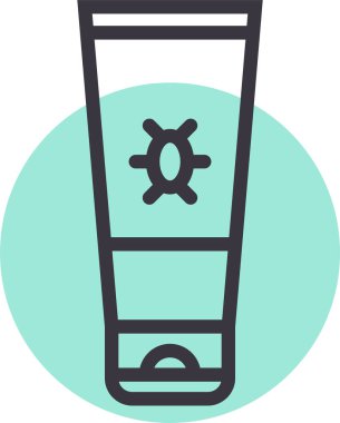 Güneş kremi. Web simgesi basit illüstrasyon