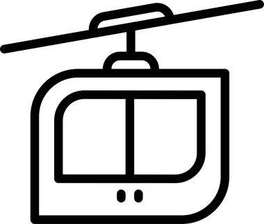 Teleferik. Web simgesi basit illüstrasyon