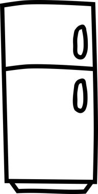 buzdolabı vektör simgesi modern illüstrasyon 