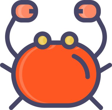 Yengeç. Web simgesi basit illüstrasyon   