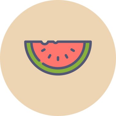 Karpuz simgesi, vektör çizimi 