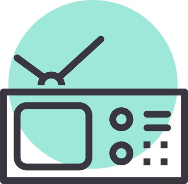 Televizyon. Web simgesi basit illüstrasyon